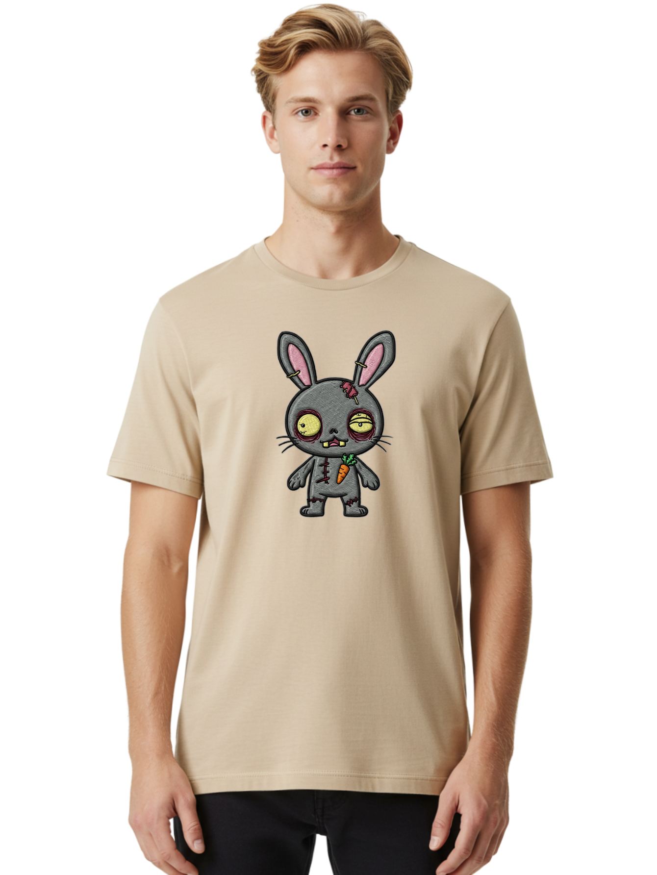 Zombie-Bunny-6 Men'S Graphic Tee, 100% Cotton, Comfortable Casual Summer Wear, Machine Washable, Vintage Camera, Old Camera, Antique Camera, Black Camera, Classic Photography, Photography Equipment, Nostalgic Device, Film Camera, Camera Art Bao009