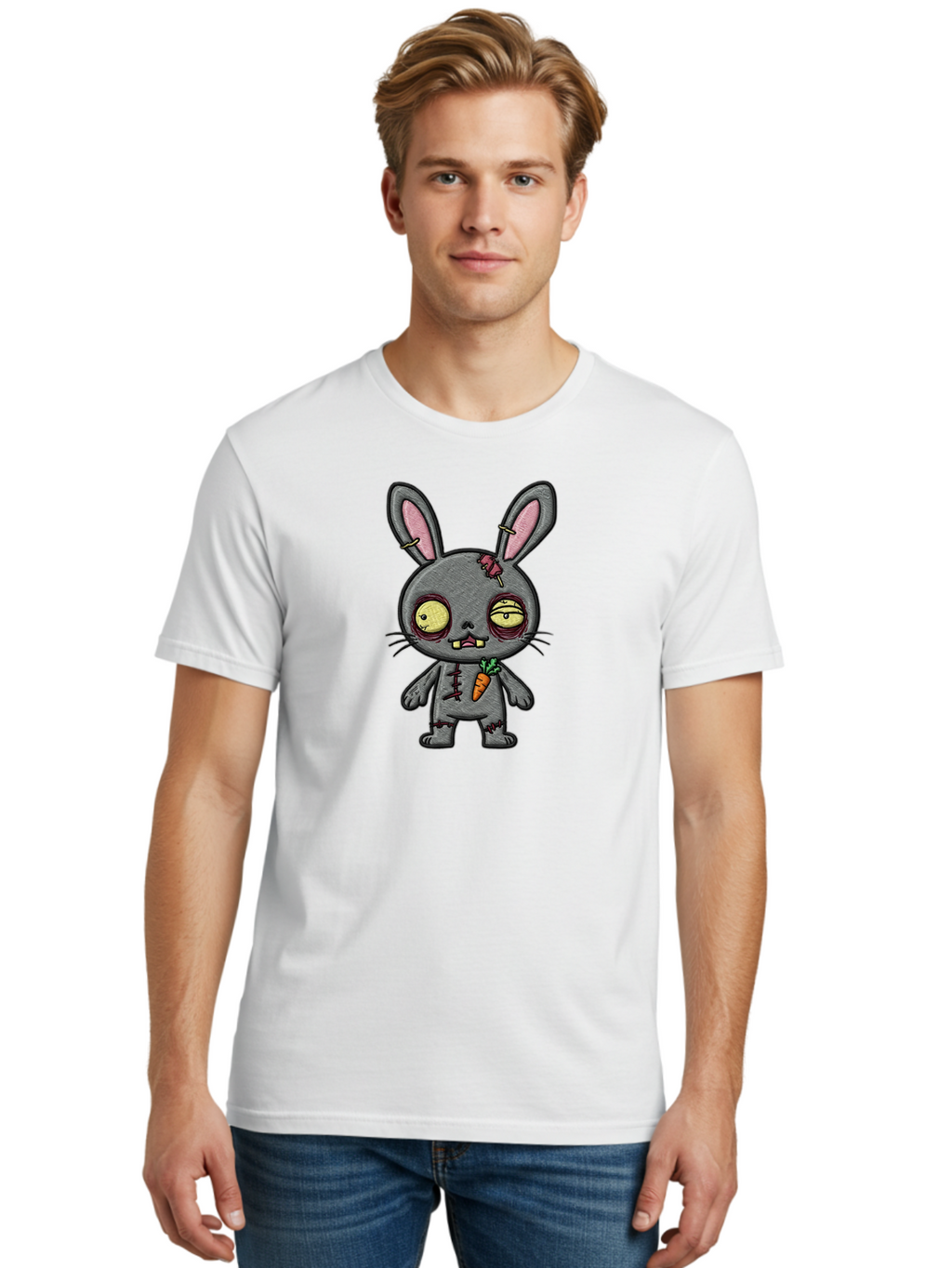 Zombie-Bunny-6 Men'S Graphic Tee, 100% Cotton, Comfortable Casual Summer Wear, Machine Washable, Vintage Camera, Old Camera, Antique Camera, Black Camera, Classic Photography, Photography Equipment, Nostalgic Device, Film Camera, Camera Art Bao009