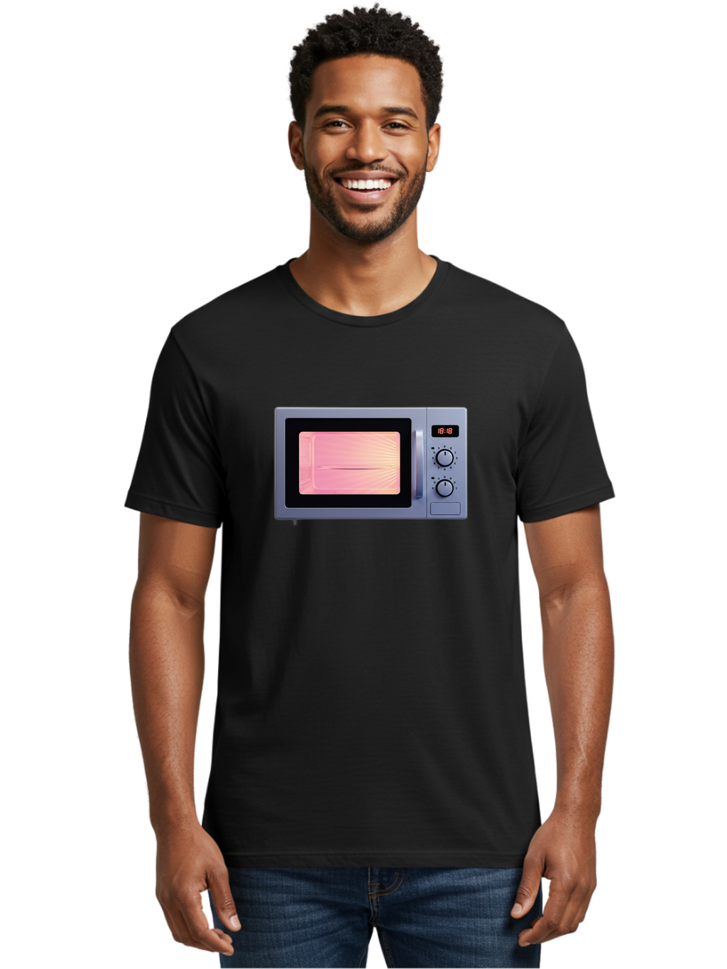18-18-Microwave Men'S Graphic Tee, 100% Cotton, Comfortable Casual Summer Wear, Machine Washable, Vintage Camera, Old Camera, Antique Camera, Black Camera, Classic Photography, Photography Equipment, Nostalgic Device, Film Camera, Camera Art Bao017