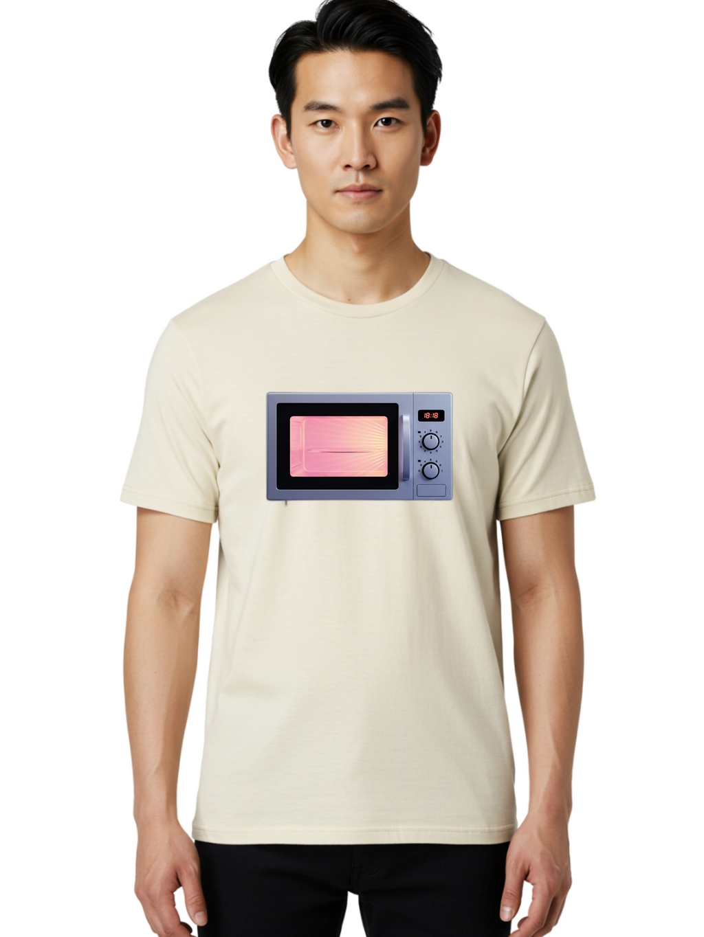 18-18-Microwave Men'S Graphic Tee, 100% Cotton, Comfortable Casual Summer Wear, Machine Washable, Vintage Camera, Old Camera, Antique Camera, Black Camera, Classic Photography, Photography Equipment, Nostalgic Device, Film Camera, Camera Art Bao017