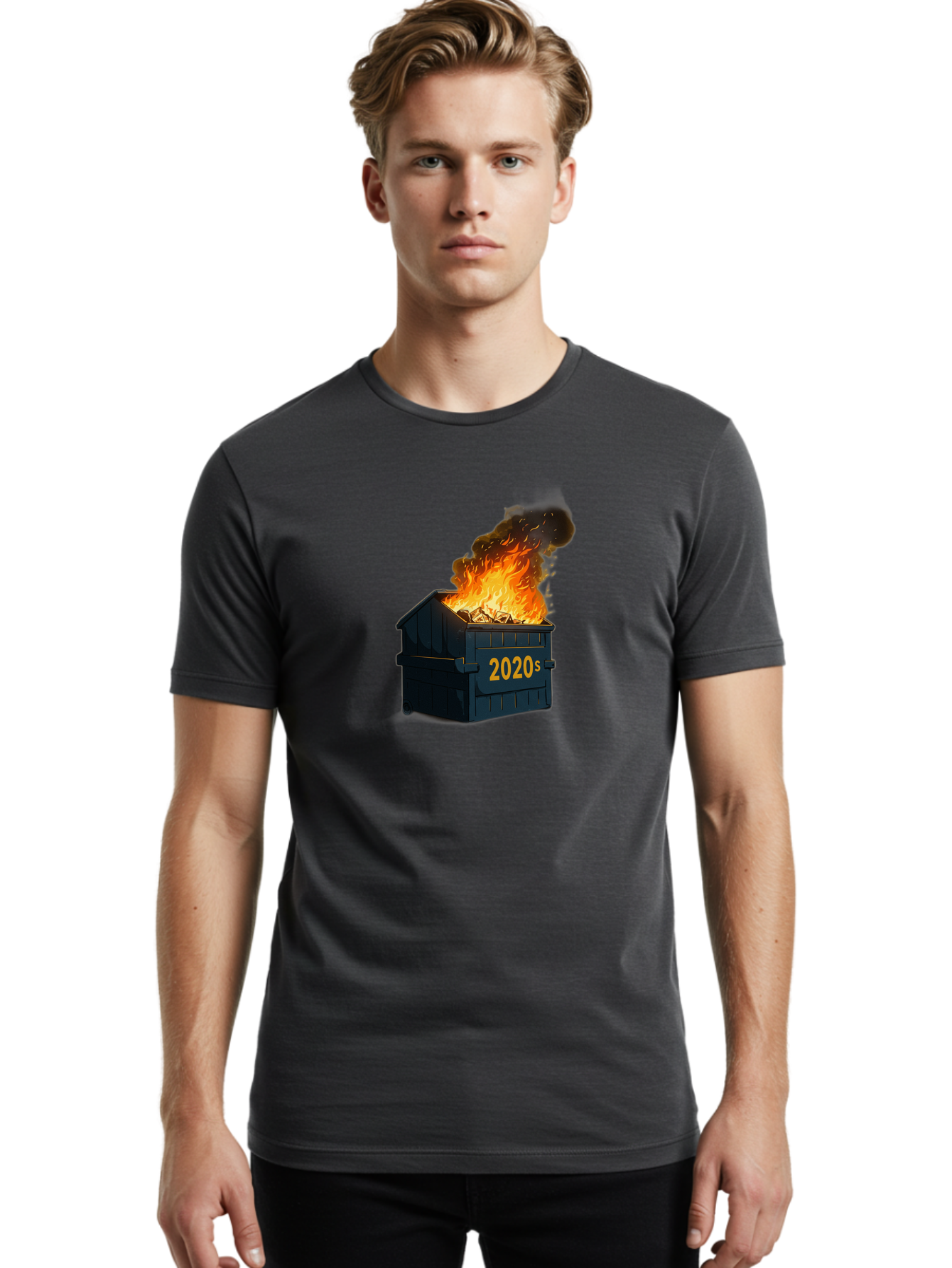 2020S-Dumpster-Fire Men'S Graphic Tee, 100% Cotton, Comfortable Casual Summer Wear, Machine Washable, Vintage Camera, Old Camera, Antique Camera, Black Camera, Classic Photography, Photography Equipment, Nostalgic Device, Film Camera, Bao026