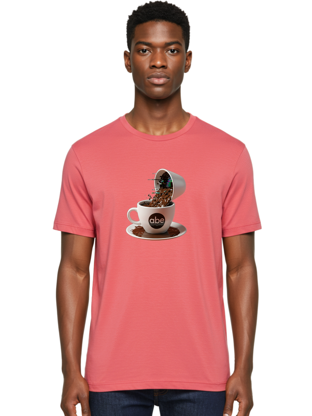 Abe-Coffee-Cup Men'S Graphic Tee, 100% Cotton, Comfortable Casual Summer Wear, Machine Washable, Vintage Camera, Old Camera, Antique Camera, Black Camera, Classic Photography, Photography Equipment, Nostalgic Device, Film Camera, Camera Art Bao030