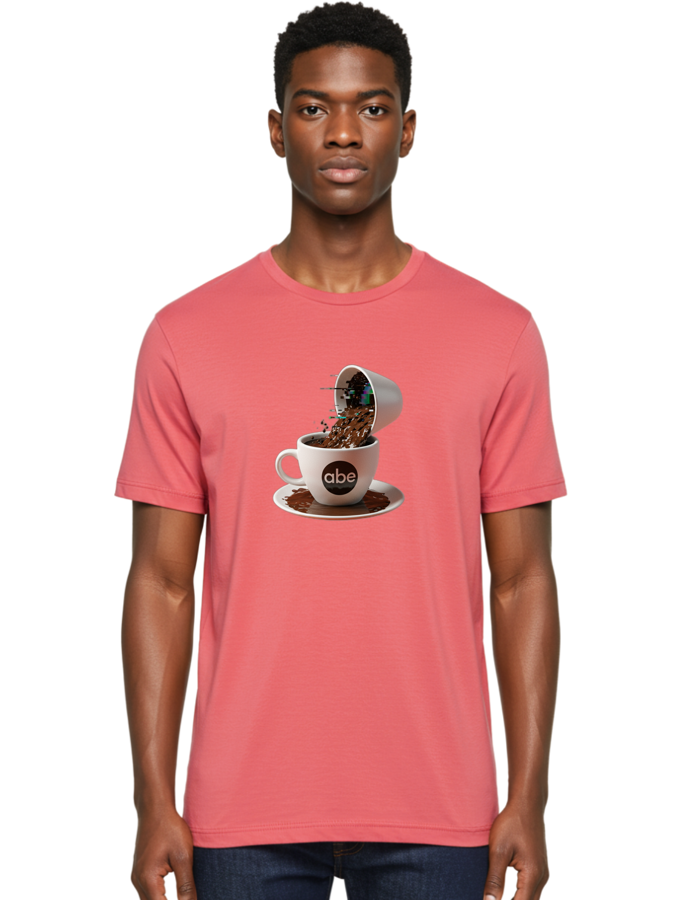 Abe-Coffee-Cup Men'S Graphic Tee, 100% Cotton, Comfortable Casual Summer Wear, Machine Washable, Vintage Camera, Old Camera, Antique Camera, Black Camera, Classic Photography, Photography Equipment, Nostalgic Device, Film Camera, Camera Art Bao030