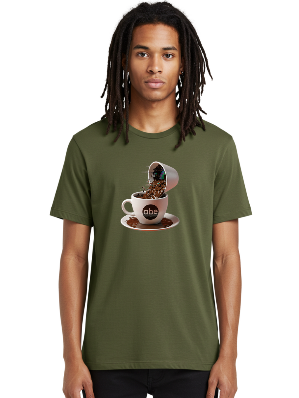Abe-Coffee-Cup Men'S Graphic Tee, 100% Cotton, Comfortable Casual Summer Wear, Machine Washable, Vintage Camera, Old Camera, Antique Camera, Black Camera, Classic Photography, Photography Equipment, Nostalgic Device, Film Camera, Camera Art Bao030