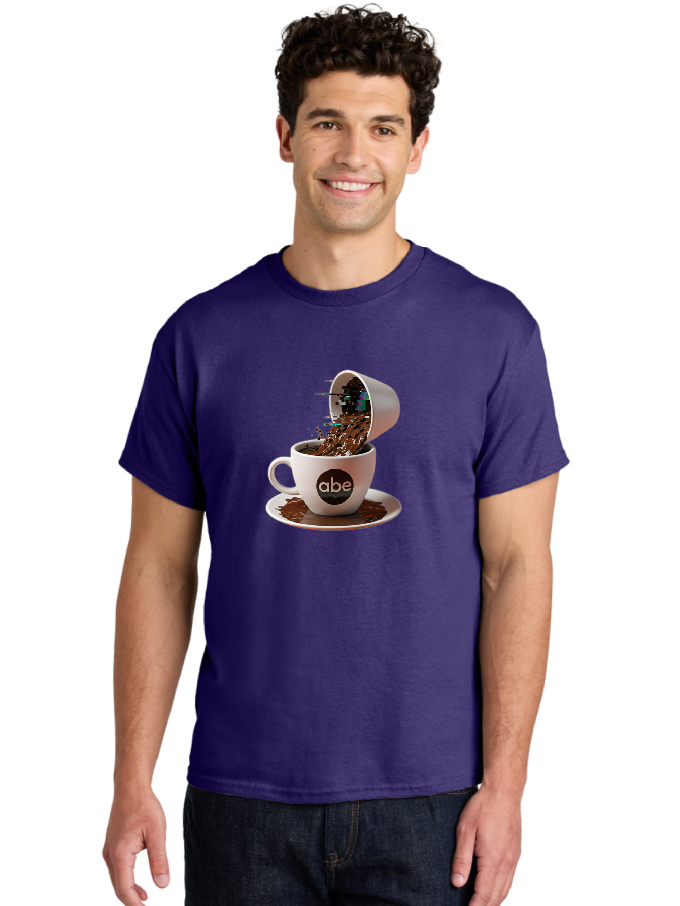Abe-Coffee-Cup Men'S Graphic Tee, 100% Cotton, Comfortable Casual Summer Wear, Machine Washable, Vintage Camera, Old Camera, Antique Camera, Black Camera, Classic Photography, Photography Equipment, Nostalgic Device, Film Camera, Camera Art Bao030