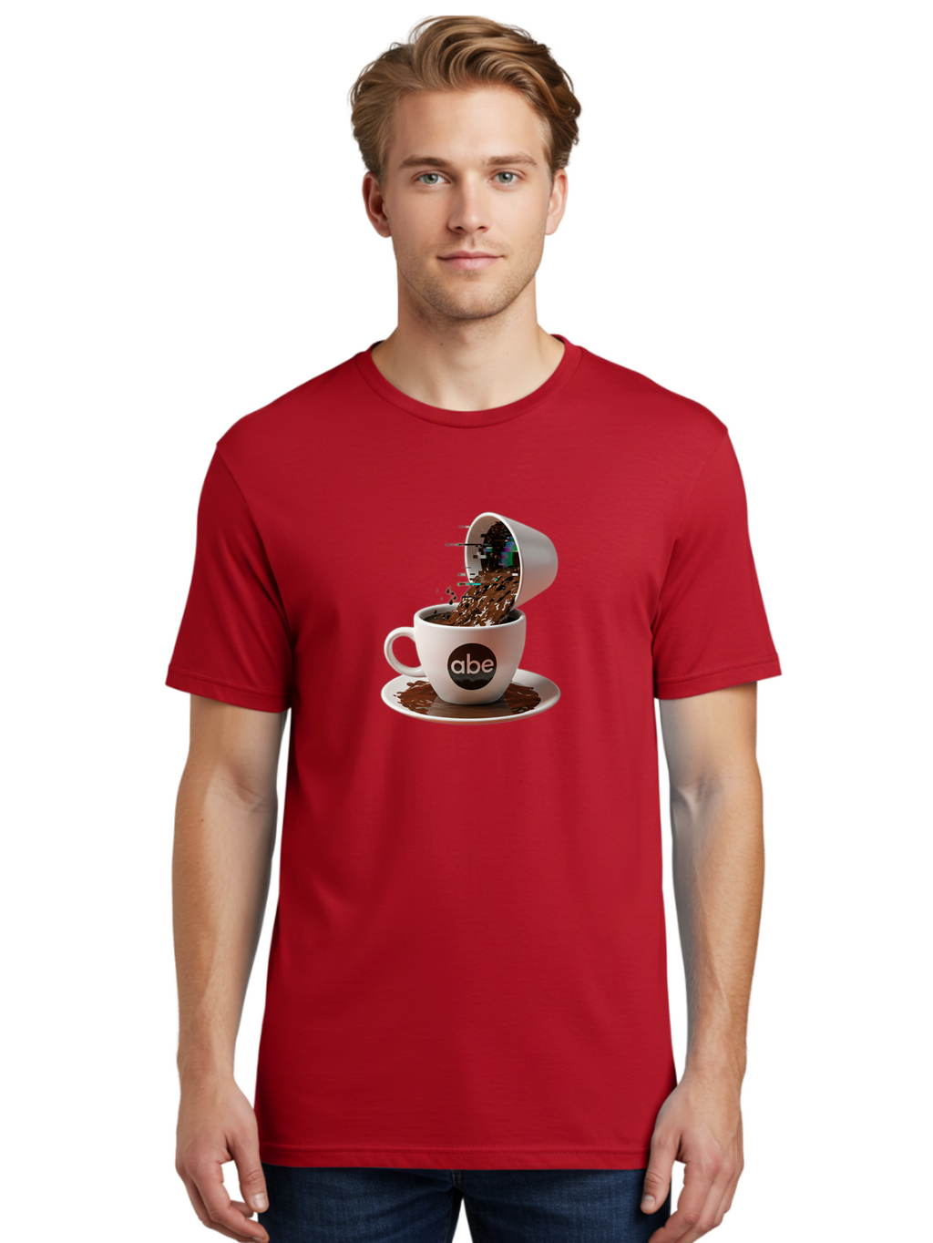 Abe-Coffee-Cup Men'S Graphic Tee, 100% Cotton, Comfortable Casual Summer Wear, Machine Washable, Vintage Camera, Old Camera, Antique Camera, Black Camera, Classic Photography, Photography Equipment, Nostalgic Device, Film Camera, Camera Art Bao030