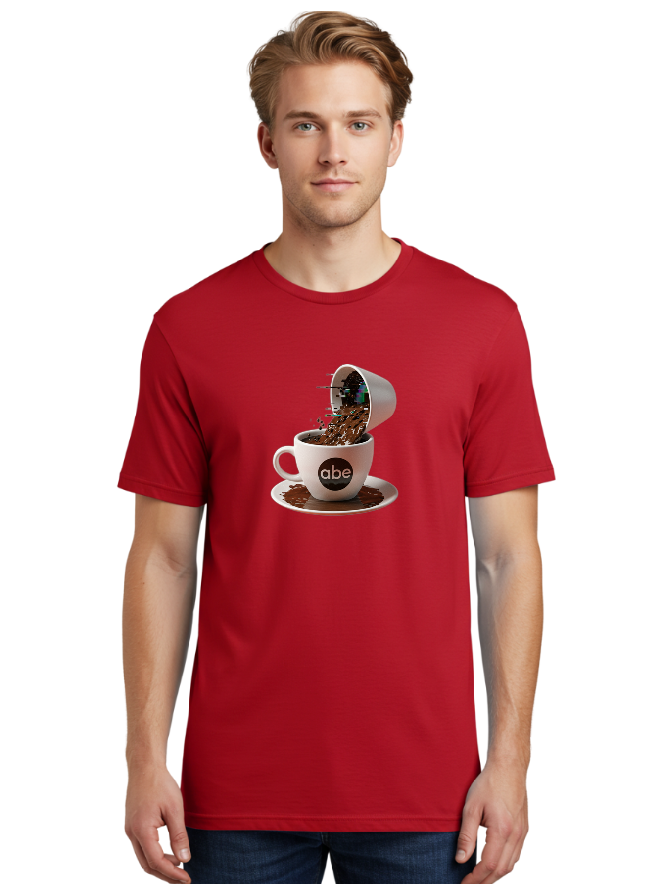 Abe-Coffee-Cup Men'S Graphic Tee, 100% Cotton, Comfortable Casual Summer Wear, Machine Washable, Vintage Camera, Old Camera, Antique Camera, Black Camera, Classic Photography, Photography Equipment, Nostalgic Device, Film Camera, Camera Art Bao030