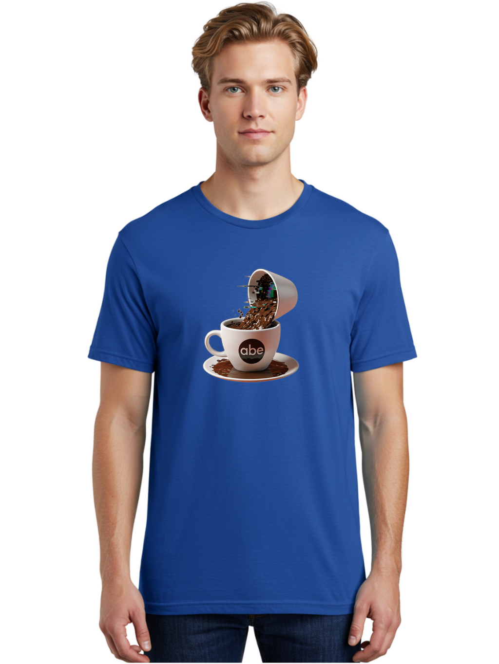 Abe-Coffee-Cup Men'S Graphic Tee, 100% Cotton, Comfortable Casual Summer Wear, Machine Washable, Vintage Camera, Old Camera, Antique Camera, Black Camera, Classic Photography, Photography Equipment, Nostalgic Device, Film Camera, Camera Art Bao030