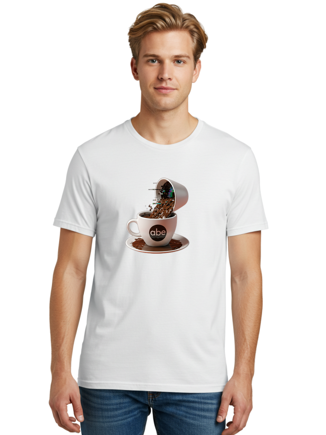 Abe-Coffee-Cup Men'S Graphic Tee, 100% Cotton, Comfortable Casual Summer Wear, Machine Washable, Vintage Camera, Old Camera, Antique Camera, Black Camera, Classic Photography, Photography Equipment, Nostalgic Device, Film Camera, Camera Art Bao030