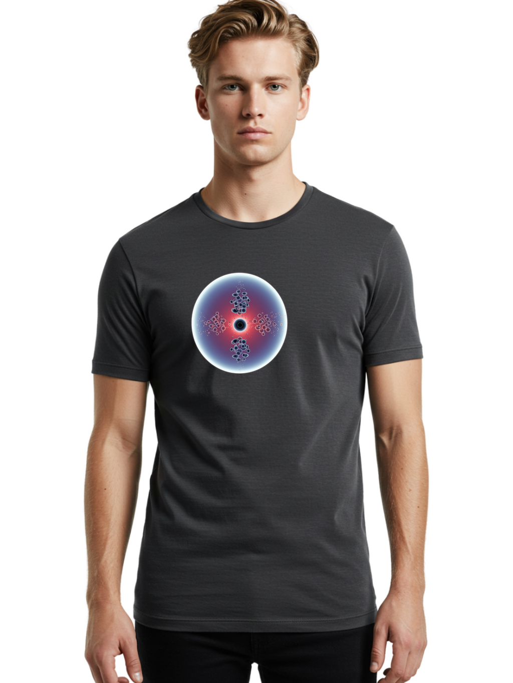 Abstract-Circle Men'S Graphic Tee, 100% Cotton, Comfortable Casual Summer Wear, Machine Washable, Vintage Camera, Old Camera, Antique Camera, Black Camera, Classic Photography, Photography Equipment, Nostalgic Device, Film Camera, Camera Art Bao031