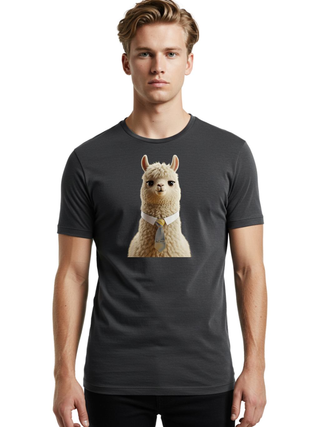 Acme-Llama Men'S Graphic Tee, 100% Cotton, Comfortable Casual Summer Wear, Machine Washable, Vintage Camera, Old Camera, Antique Camera, Black Camera, Classic Photography, Photography Equipment, Nostalgic Device, Film Camera, Camera Art Bao032