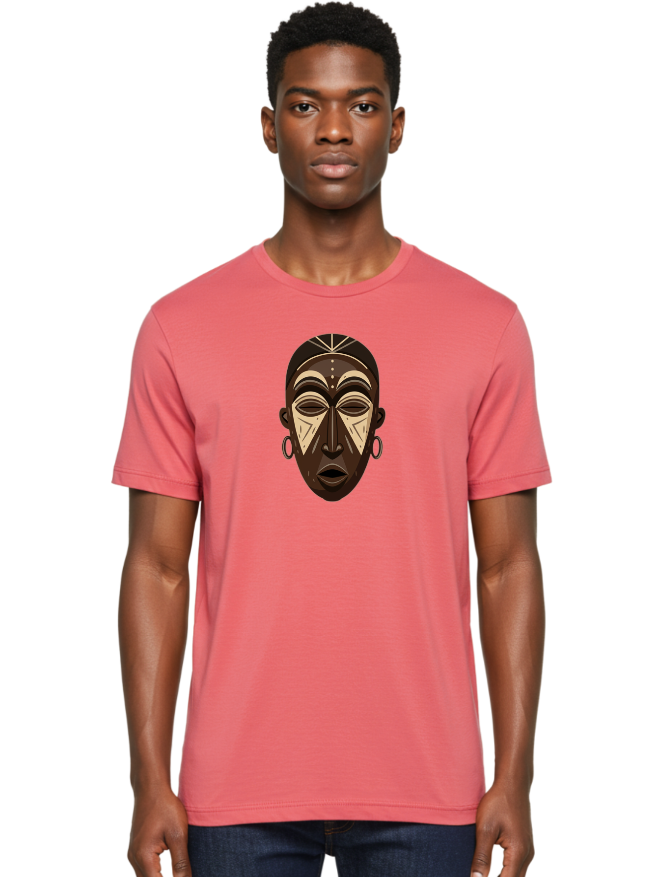 African-Mask Men'S Graphic Tee, 100% Cotton, Comfortable Casual Summer Wear, Machine Washable, Vintage Camera, Old Camera, Antique Camera, Black Camera, Classic Photography, Photography Equipment, Nostalgic Device, Film Camera, Camera Art Bao033