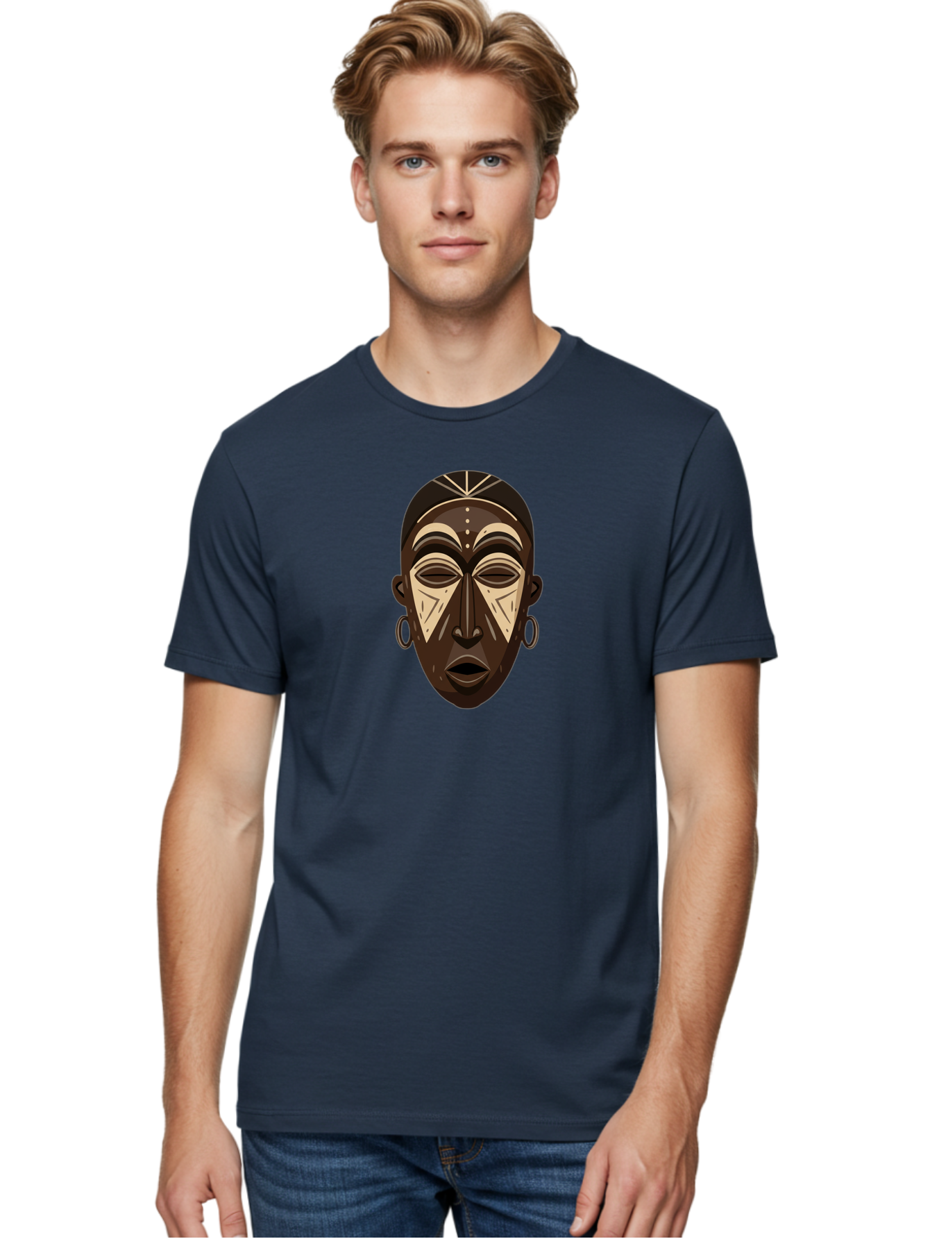African-Mask Men'S Graphic Tee, 100% Cotton, Comfortable Casual Summer Wear, Machine Washable, Vintage Camera, Old Camera, Antique Camera, Black Camera, Classic Photography, Photography Equipment, Nostalgic Device, Film Camera, Camera Art Bao033