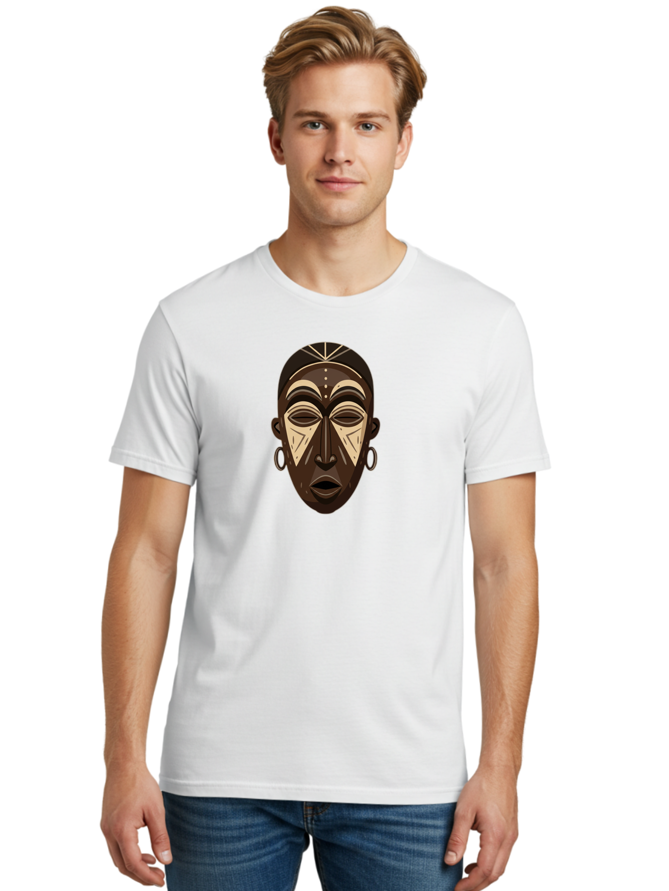 African-Mask Men'S Graphic Tee, 100% Cotton, Comfortable Casual Summer Wear, Machine Washable, Vintage Camera, Old Camera, Antique Camera, Black Camera, Classic Photography, Photography Equipment, Nostalgic Device, Film Camera, Camera Art Bao033