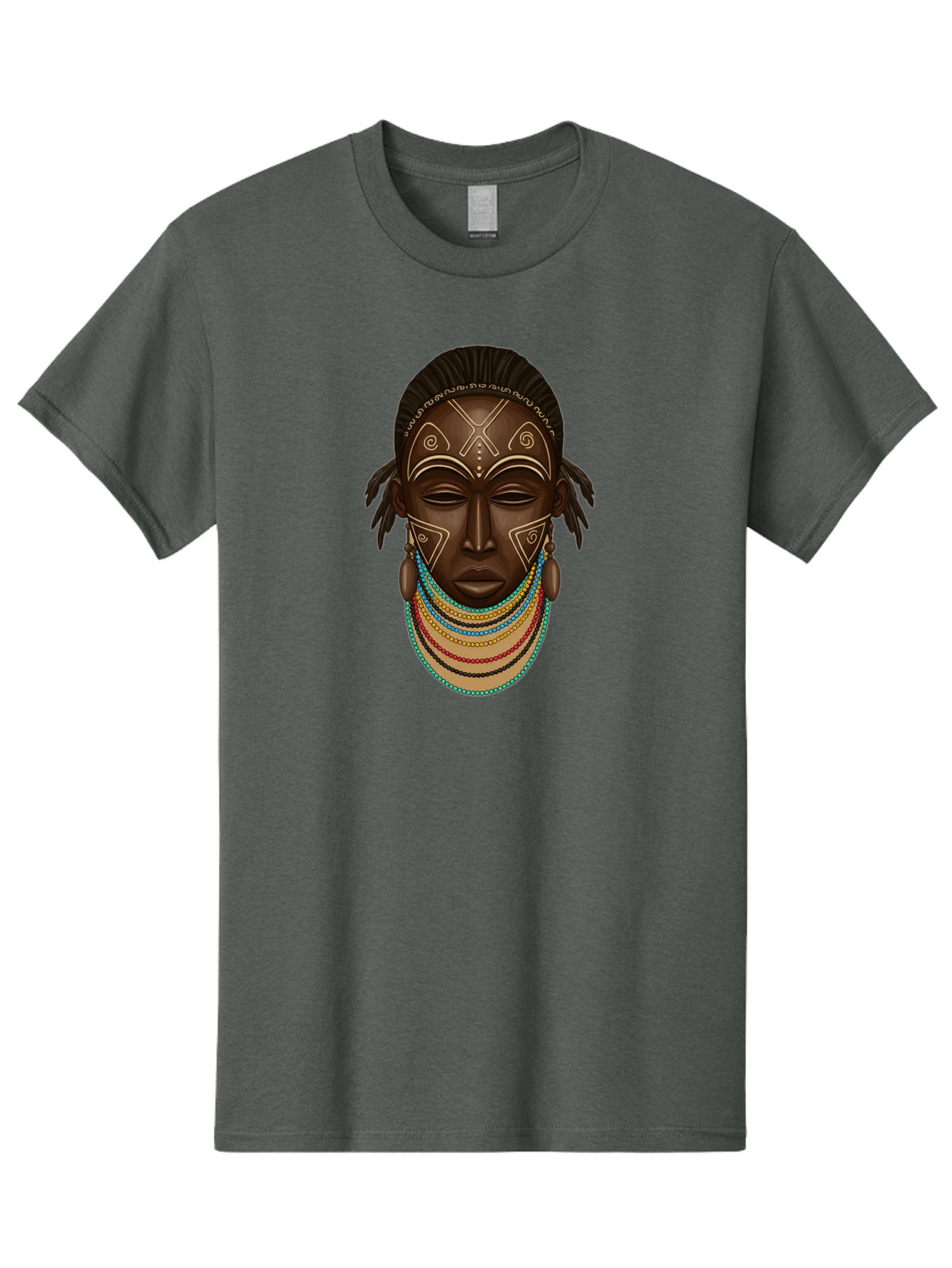 African-Woman-Portrait-1 Men'S Graphic Tee, 100% Cotton, Comfortable Casual Summer Wear, Machine Washable, Vintage Camera, Old Camera, Antique Camera, Black Camera, Classic Photography, Photography Equipment, Nostalgic Device, Film Camera, Bao034