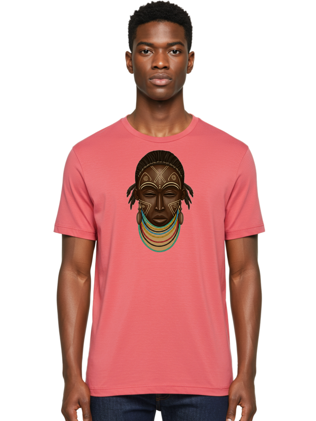 African-Woman-Portrait-1 Men'S Graphic Tee, 100% Cotton, Comfortable Casual Summer Wear, Machine Washable, Vintage Camera, Old Camera, Antique Camera, Black Camera, Classic Photography, Photography Equipment, Nostalgic Device, Film Camera, Bao034