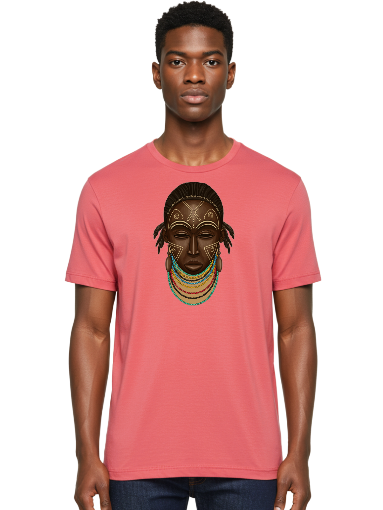 African-Woman-Portrait-1 Men'S Graphic Tee, 100% Cotton, Comfortable Casual Summer Wear, Machine Washable, Vintage Camera, Old Camera, Antique Camera, Black Camera, Classic Photography, Photography Equipment, Nostalgic Device, Film Camera, Bao034