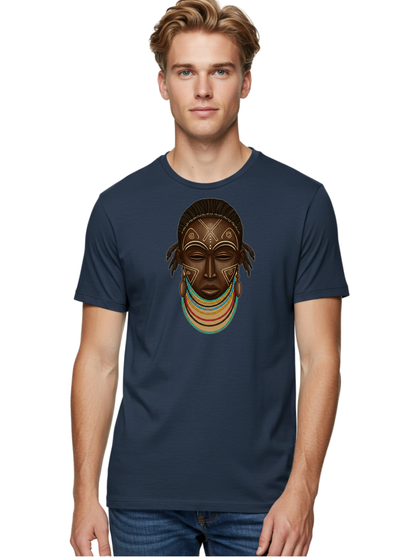 African-Woman-Portrait-1 Men'S Graphic Tee, 100% Cotton, Comfortable Casual Summer Wear, Machine Washable, Vintage Camera, Old Camera, Antique Camera, Black Camera, Classic Photography, Photography Equipment, Nostalgic Device, Film Camera, Bao034