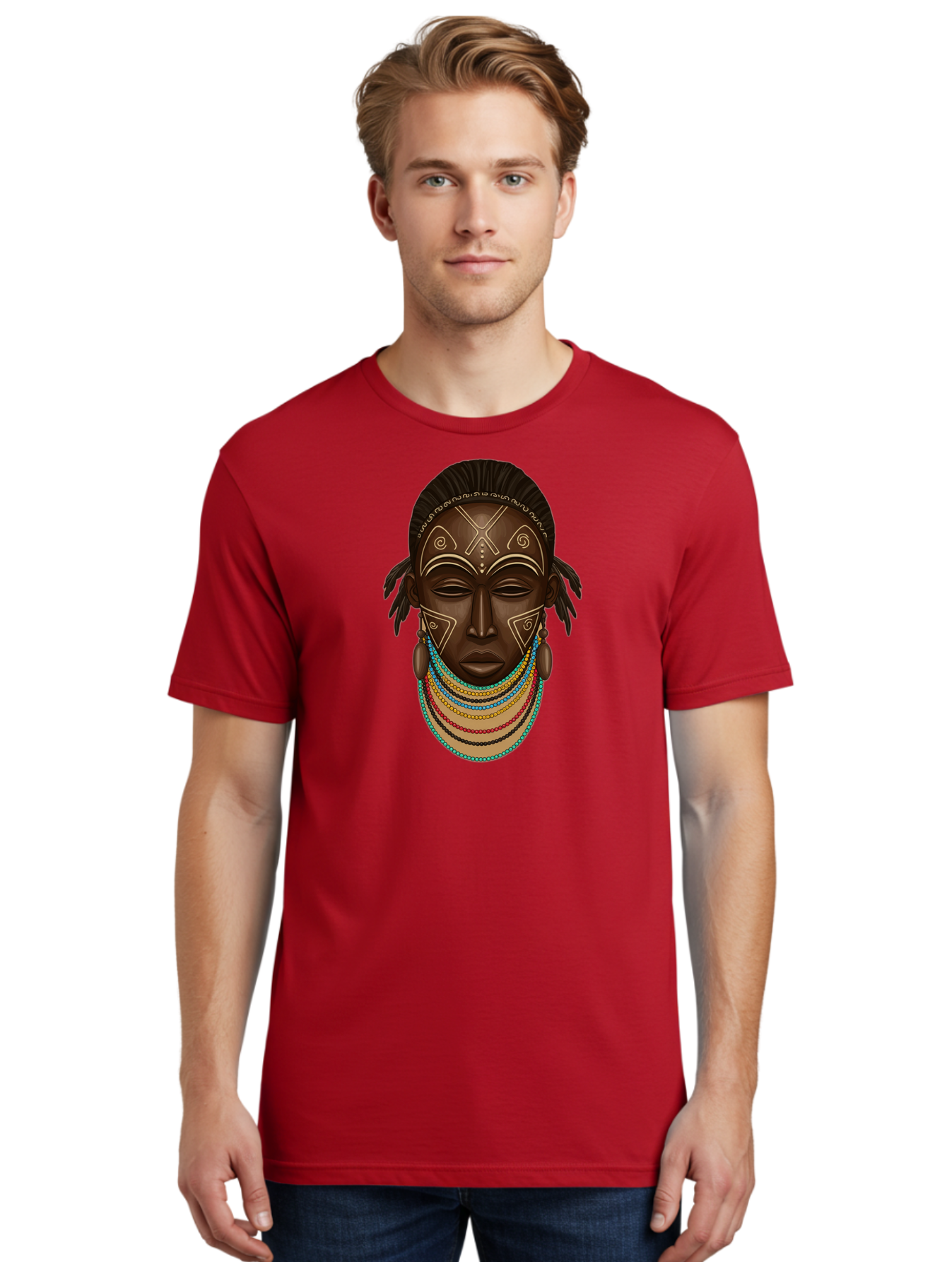 African-Woman-Portrait-1 Men'S Graphic Tee, 100% Cotton, Comfortable Casual Summer Wear, Machine Washable, Vintage Camera, Old Camera, Antique Camera, Black Camera, Classic Photography, Photography Equipment, Nostalgic Device, Film Camera, Bao034