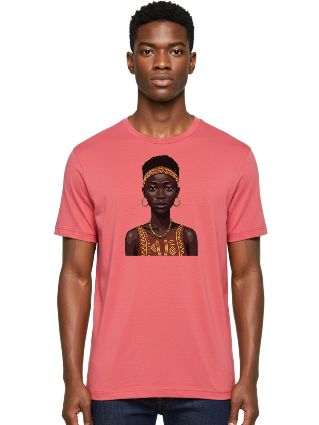 African-Woman-Portrait Men'S Graphic Tee, 100% Cotton, Comfortable Casual Summer Wear, Machine Washable, Vintage Camera, Old Camera, Antique Camera, Black Camera, Classic Photography, Photography Equipment, Nostalgic Device, Film Camera, Bao035