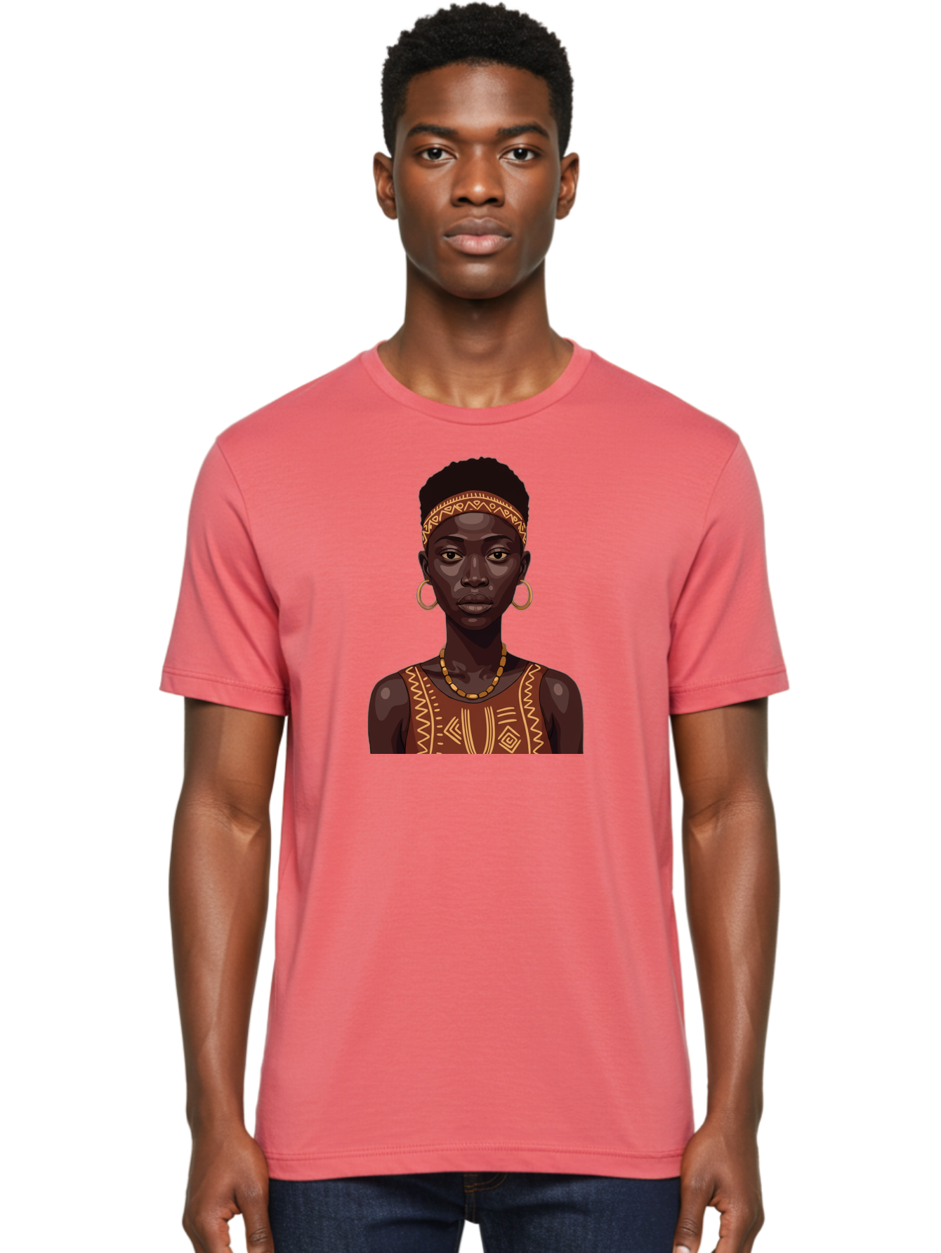 African-Woman-Portrait Men'S Graphic Tee, 100% Cotton, Comfortable Casual Summer Wear, Machine Washable, Vintage Camera, Old Camera, Antique Camera, Black Camera, Classic Photography, Photography Equipment, Nostalgic Device, Film Camera, Bao035