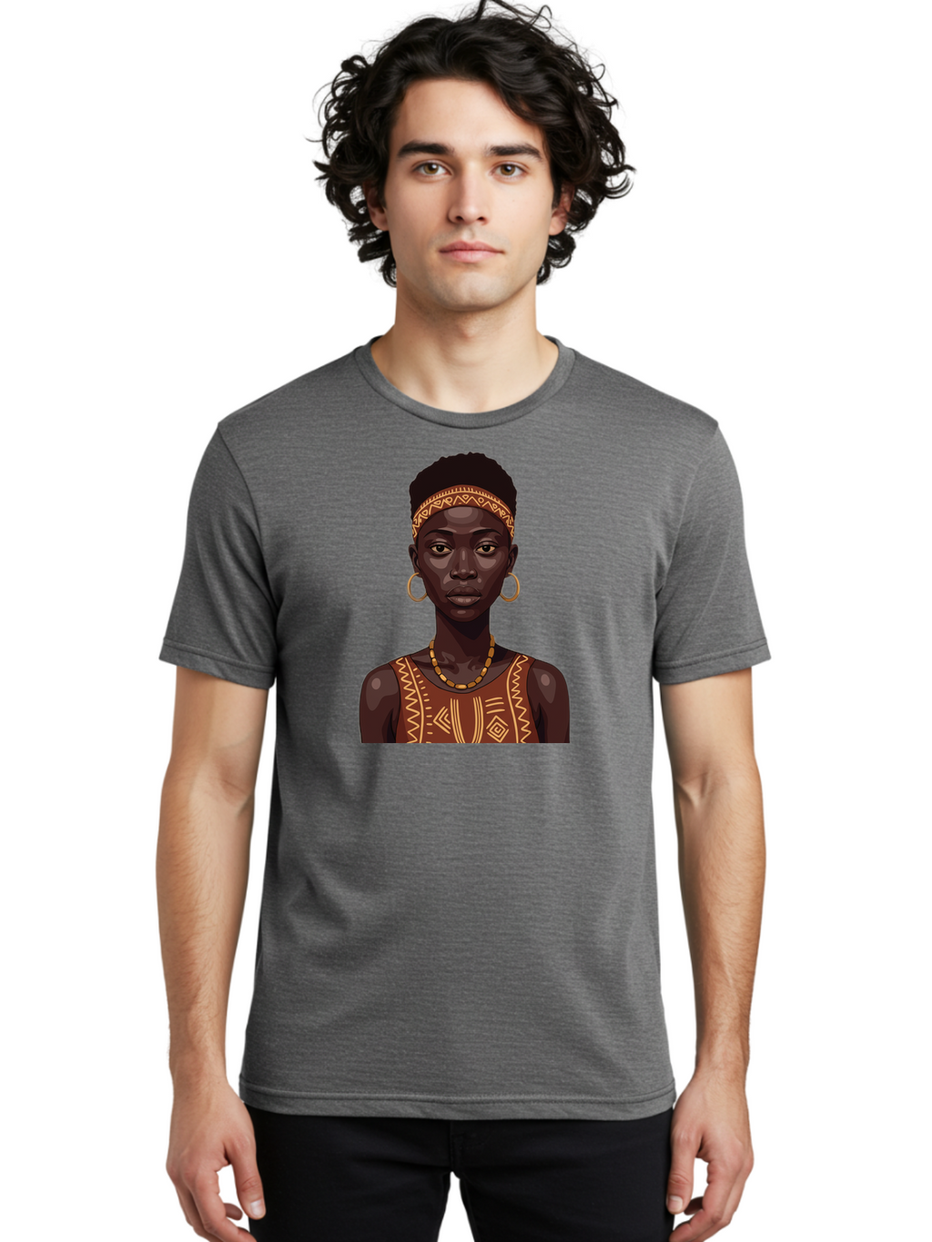 African-Woman-Portrait Men'S Graphic Tee, 100% Cotton, Comfortable Casual Summer Wear, Machine Washable, Vintage Camera, Old Camera, Antique Camera, Black Camera, Classic Photography, Photography Equipment, Nostalgic Device, Film Camera, Bao035