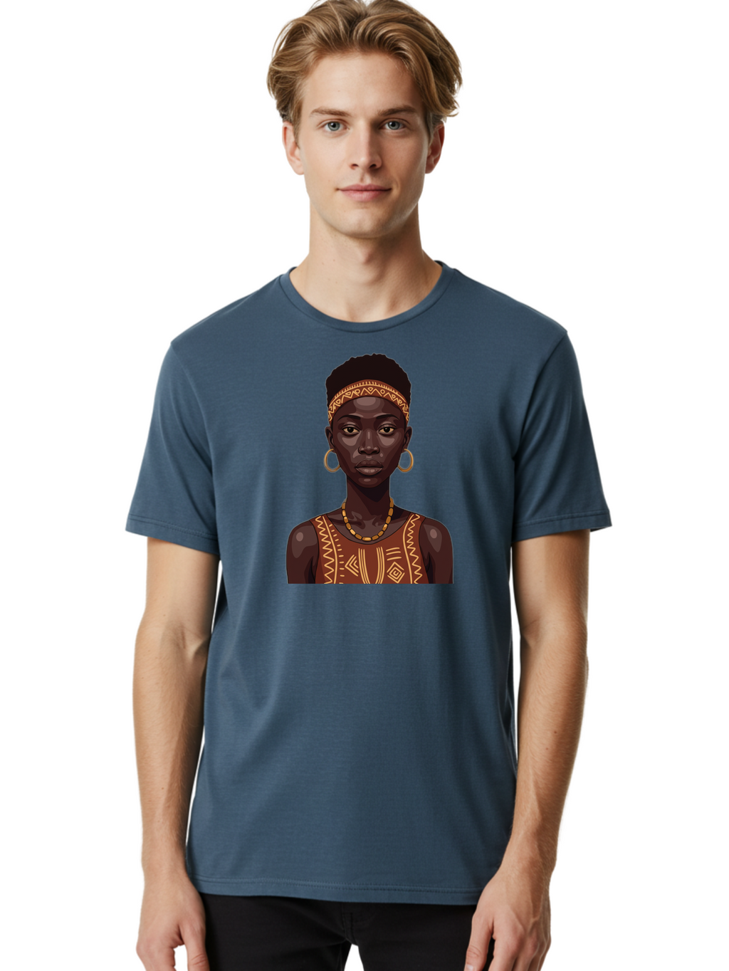 African-Woman-Portrait Men'S Graphic Tee, 100% Cotton, Comfortable Casual Summer Wear, Machine Washable, Vintage Camera, Old Camera, Antique Camera, Black Camera, Classic Photography, Photography Equipment, Nostalgic Device, Film Camera, Bao035