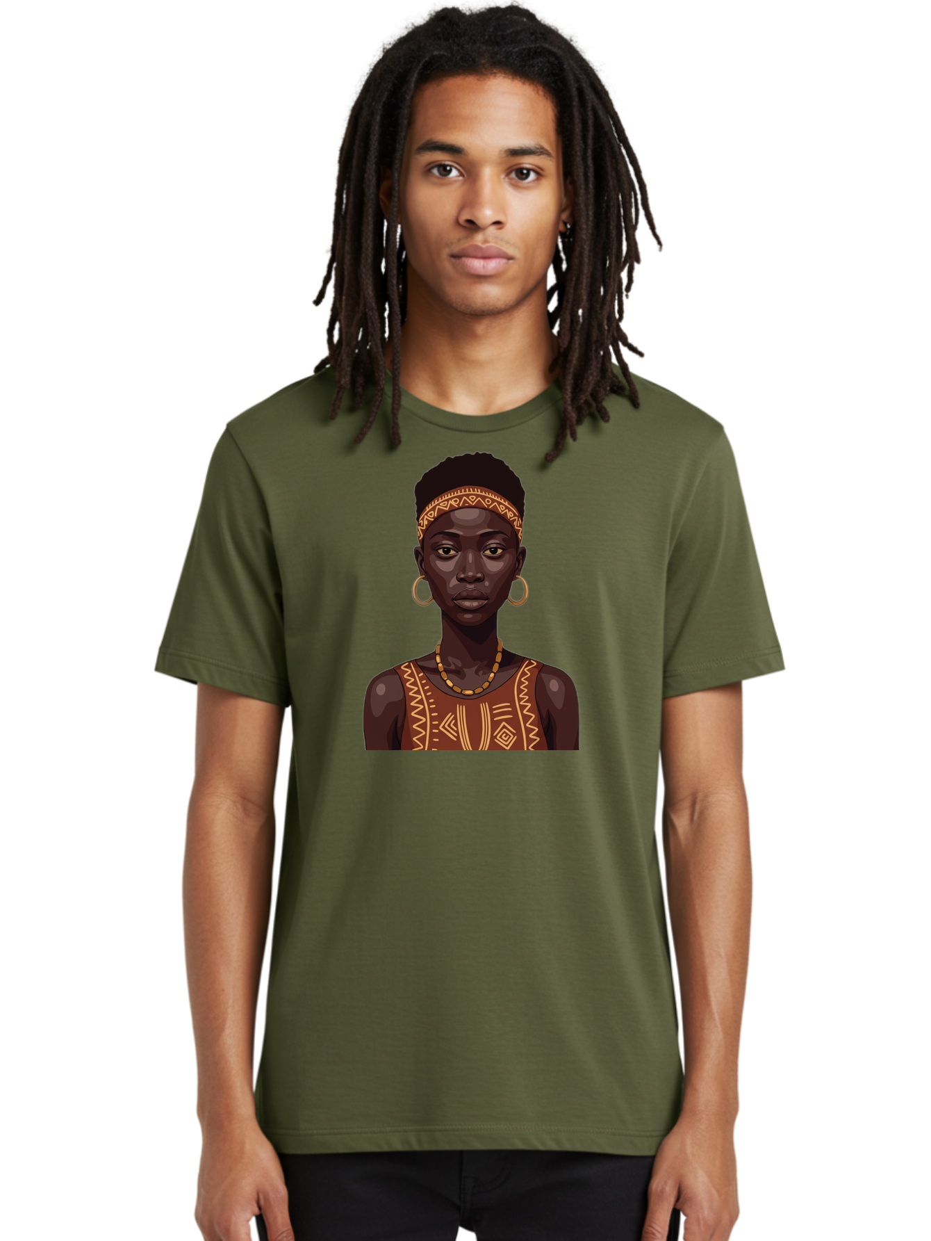 African-Woman-Portrait Men'S Graphic Tee, 100% Cotton, Comfortable Casual Summer Wear, Machine Washable, Vintage Camera, Old Camera, Antique Camera, Black Camera, Classic Photography, Photography Equipment, Nostalgic Device, Film Camera, Bao035