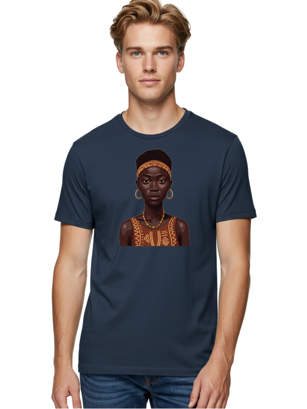 African-Woman-Portrait Men'S Graphic Tee, 100% Cotton, Comfortable Casual Summer Wear, Machine Washable, Vintage Camera, Old Camera, Antique Camera, Black Camera, Classic Photography, Photography Equipment, Nostalgic Device, Film Camera, Bao035