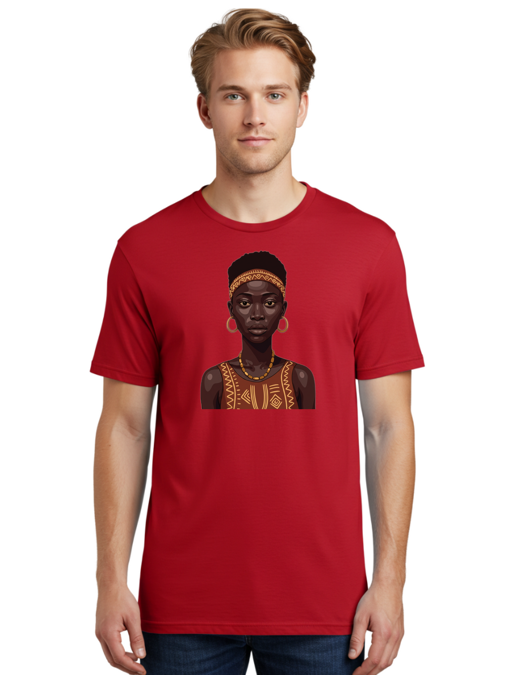 African-Woman-Portrait Men'S Graphic Tee, 100% Cotton, Comfortable Casual Summer Wear, Machine Washable, Vintage Camera, Old Camera, Antique Camera, Black Camera, Classic Photography, Photography Equipment, Nostalgic Device, Film Camera, Bao035