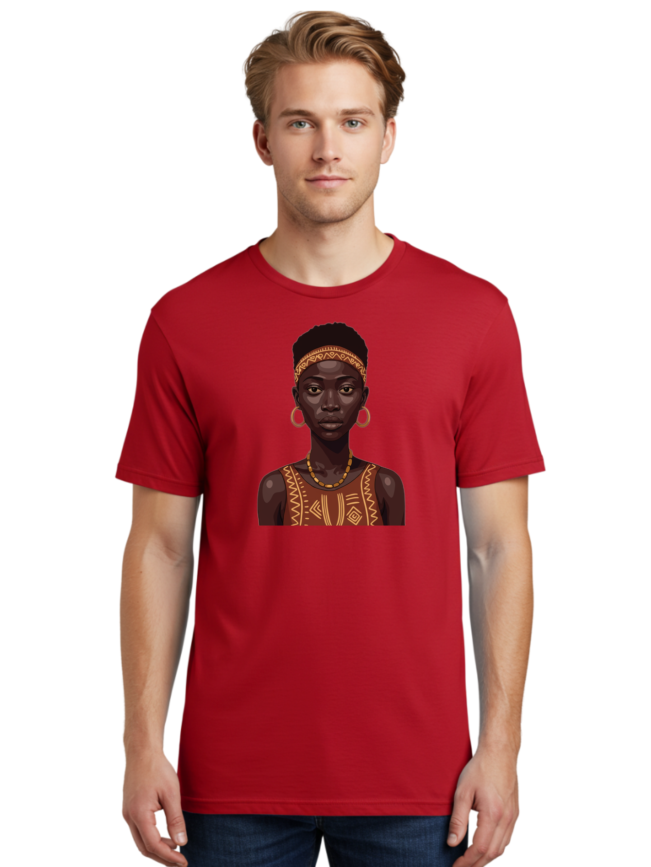African-Woman-Portrait Men'S Graphic Tee, 100% Cotton, Comfortable Casual Summer Wear, Machine Washable, Vintage Camera, Old Camera, Antique Camera, Black Camera, Classic Photography, Photography Equipment, Nostalgic Device, Film Camera, Bao035