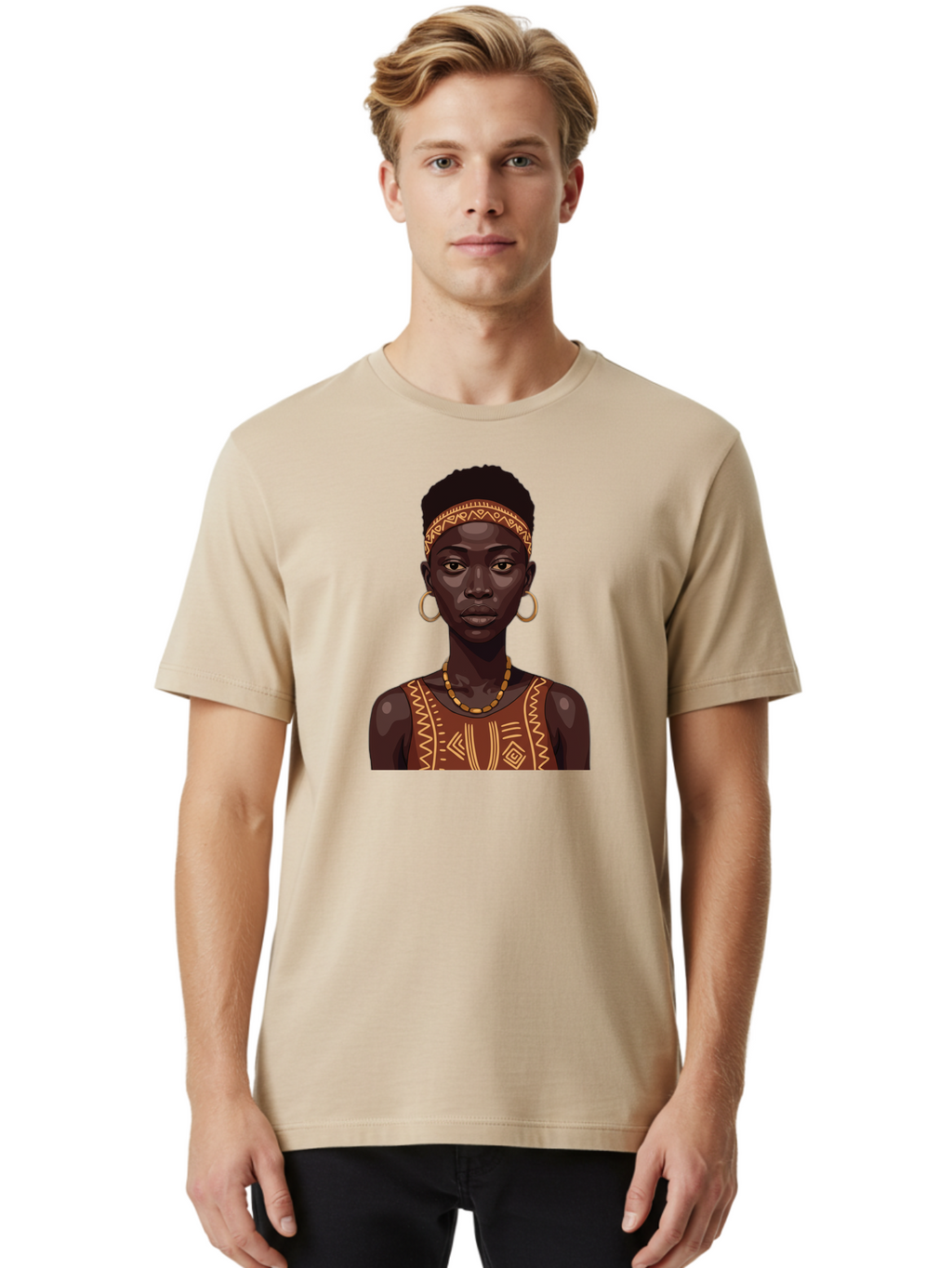 African-Woman-Portrait Men'S Graphic Tee, 100% Cotton, Comfortable Casual Summer Wear, Machine Washable, Vintage Camera, Old Camera, Antique Camera, Black Camera, Classic Photography, Photography Equipment, Nostalgic Device, Film Camera, Bao035