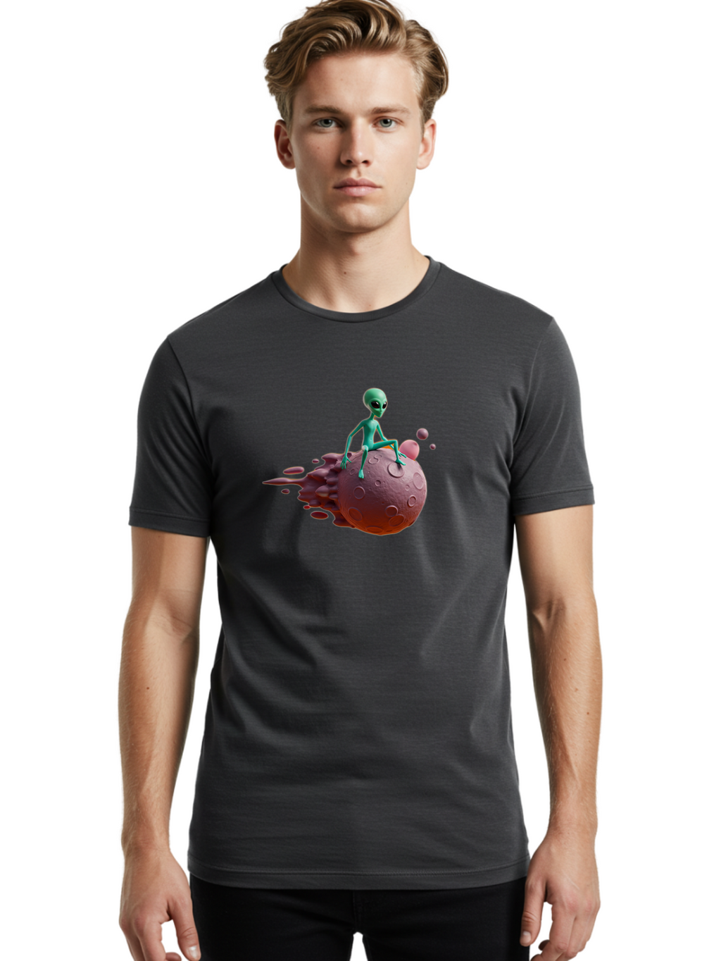Alien-On-Asteroid Men'S Graphic Tee, 100% Cotton, Comfortable Casual Summer Wear, Machine Washable, Vintage Camera, Old Camera, Antique Camera, Black Camera, Classic Photography, Photography Equipment, Nostalgic Device, Film Camera, Camera Art Bao037