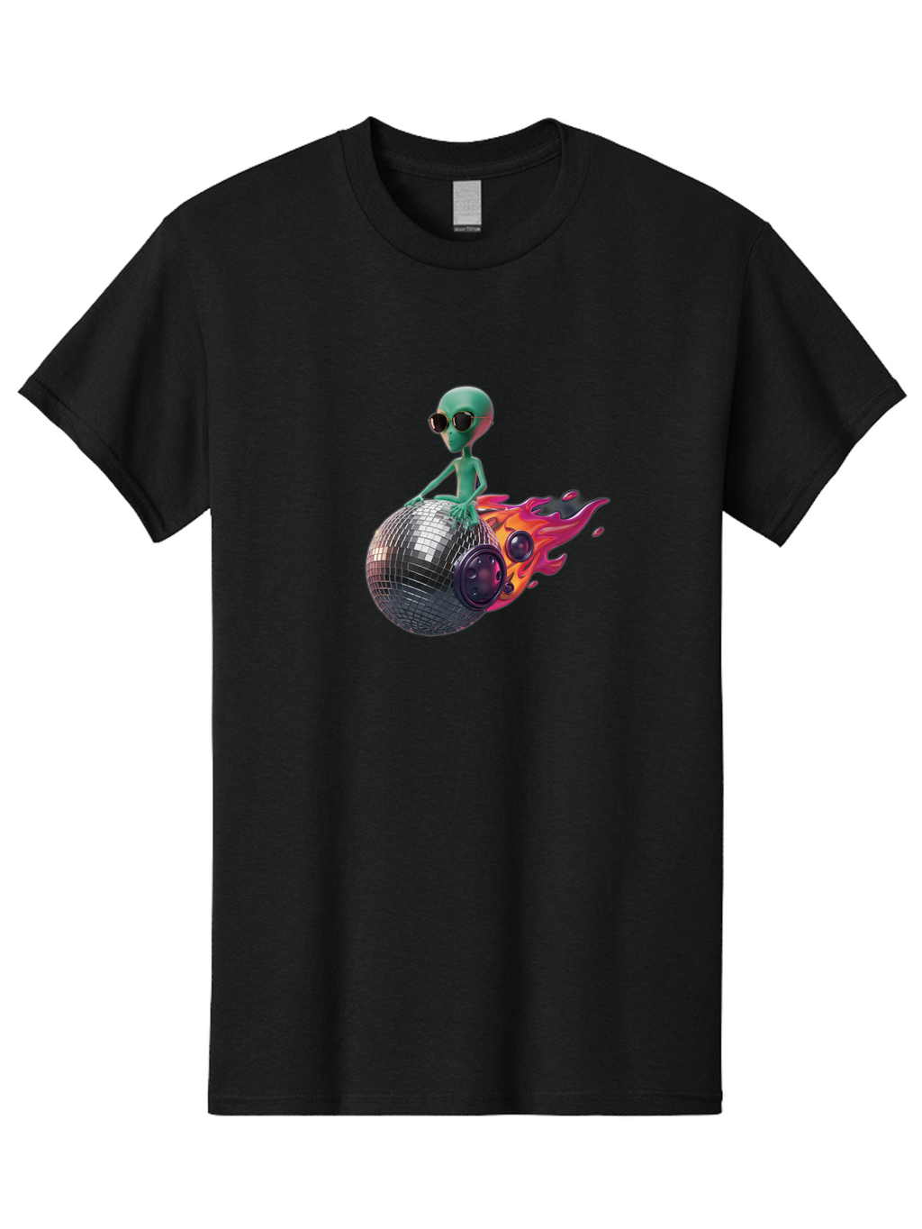 Alien-On-Disco-Ball Men'S Graphic Tee, 100% Cotton, Comfortable Casual Summer Wear, Machine Washable, Vintage Camera, Old Camera, Antique Camera, Black Camera, Classic Photography, Photography Equipment, Nostalgic Device, Film Camera, Bao038