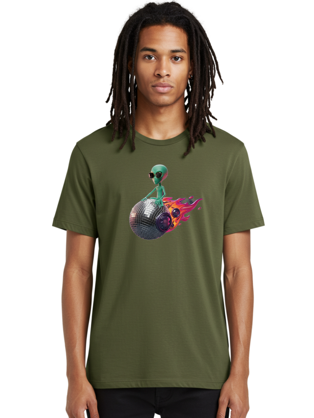 Alien-On-Disco-Ball Men'S Graphic Tee, 100% Cotton, Comfortable Casual Summer Wear, Machine Washable, Vintage Camera, Old Camera, Antique Camera, Black Camera, Classic Photography, Photography Equipment, Nostalgic Device, Film Camera, Bao038
