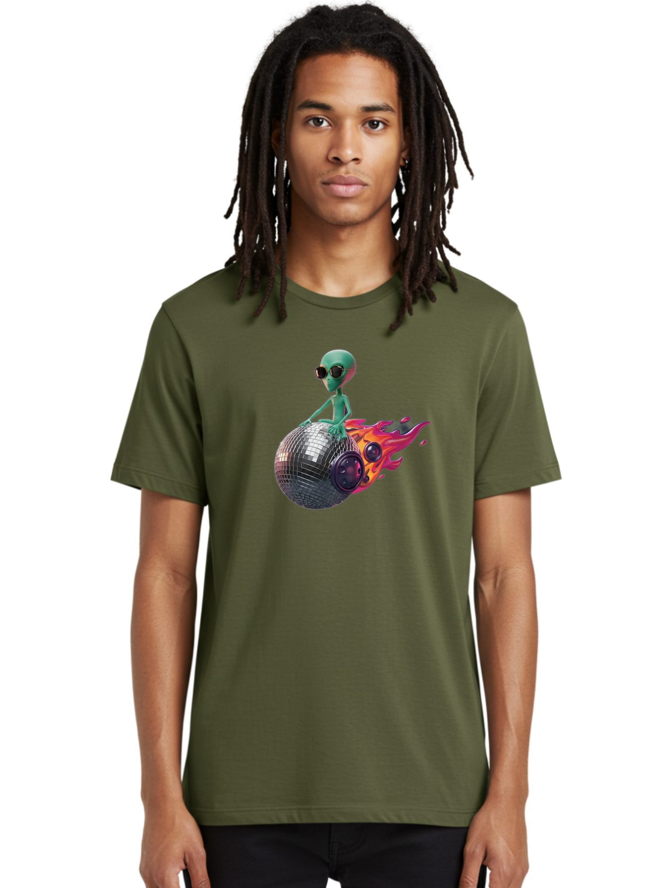 Alien-On-Disco-Ball Men'S Graphic Tee, 100% Cotton, Comfortable Casual Summer Wear, Machine Washable, Vintage Camera, Old Camera, Antique Camera, Black Camera, Classic Photography, Photography Equipment, Nostalgic Device, Film Camera, Bao038