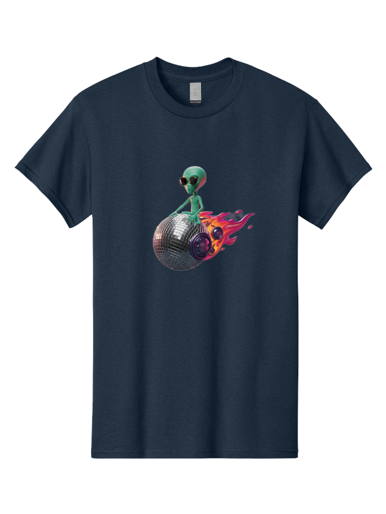 Alien-On-Disco-Ball Men'S Graphic Tee, 100% Cotton, Comfortable Casual Summer Wear, Machine Washable, Vintage Camera, Old Camera, Antique Camera, Black Camera, Classic Photography, Photography Equipment, Nostalgic Device, Film Camera, Bao038
