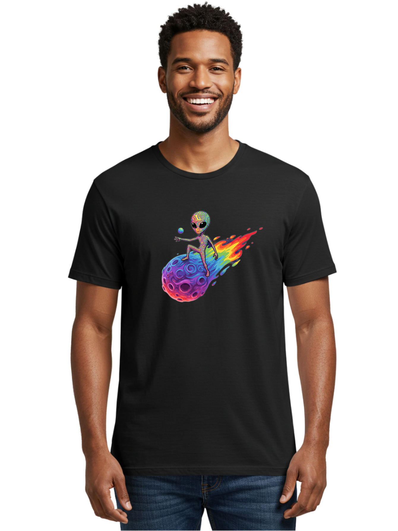 Alien-On-Meteor Men'S Graphic Tee, 100% Cotton, Comfortable Casual Summer Wear, Machine Washable, Vintage Camera, Old Camera, Antique Camera, Black Camera, Classic Photography, Photography Equipment, Nostalgic Device, Film Camera, Camera Art Bao039