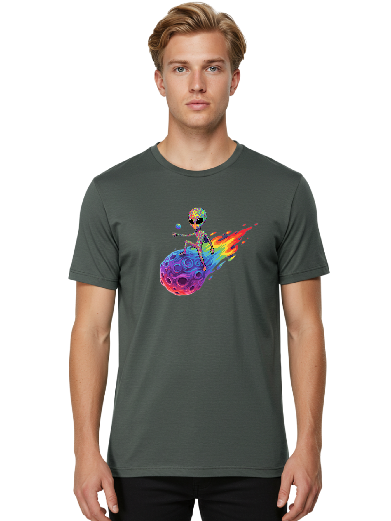 Alien-On-Meteor Men'S Graphic Tee, 100% Cotton, Comfortable Casual Summer Wear, Machine Washable, Vintage Camera, Old Camera, Antique Camera, Black Camera, Classic Photography, Photography Equipment, Nostalgic Device, Film Camera, Camera Art Bao039
