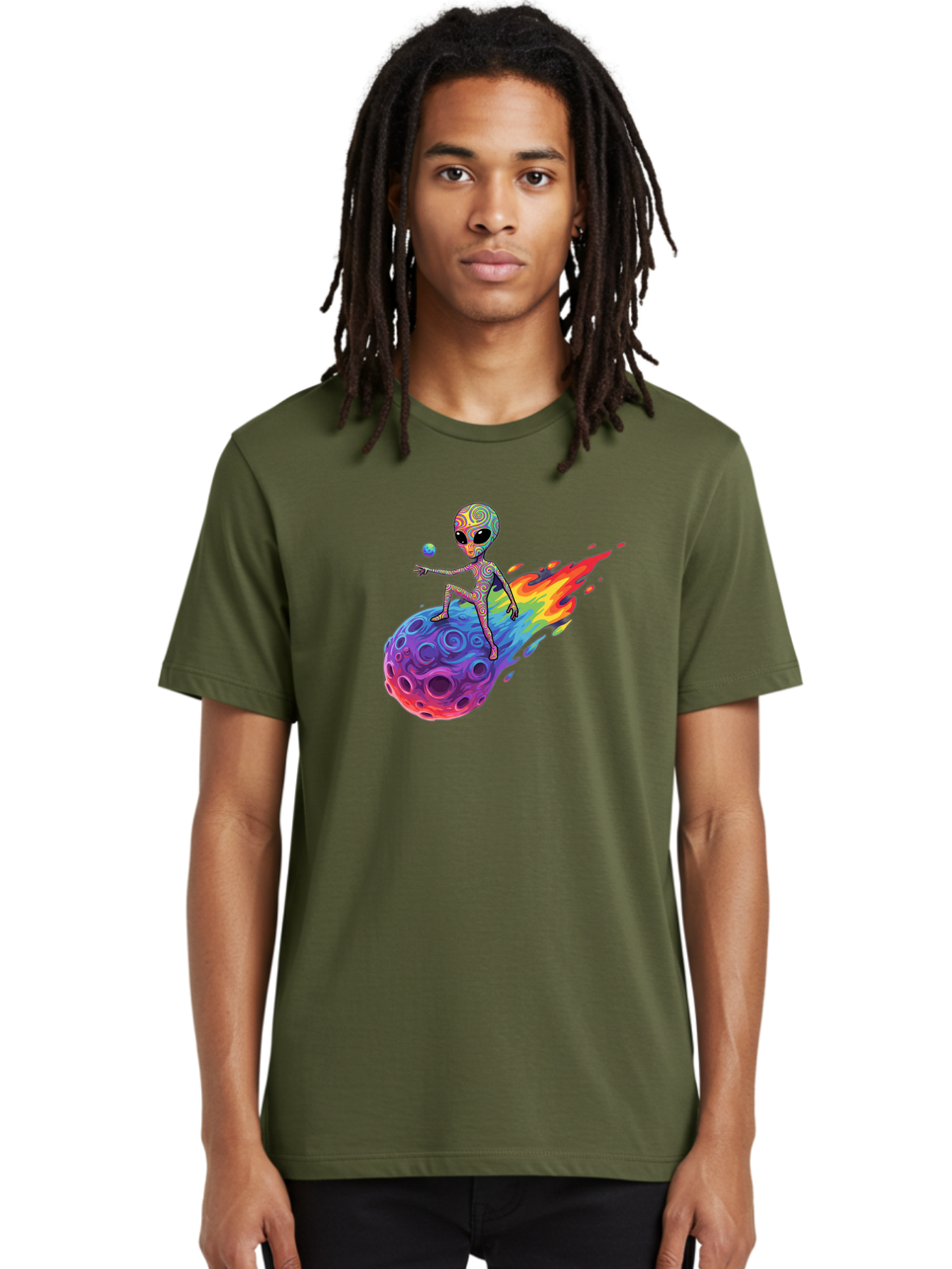 Alien-On-Meteor Men'S Graphic Tee, 100% Cotton, Comfortable Casual Summer Wear, Machine Washable, Vintage Camera, Old Camera, Antique Camera, Black Camera, Classic Photography, Photography Equipment, Nostalgic Device, Film Camera, Camera Art Bao039
