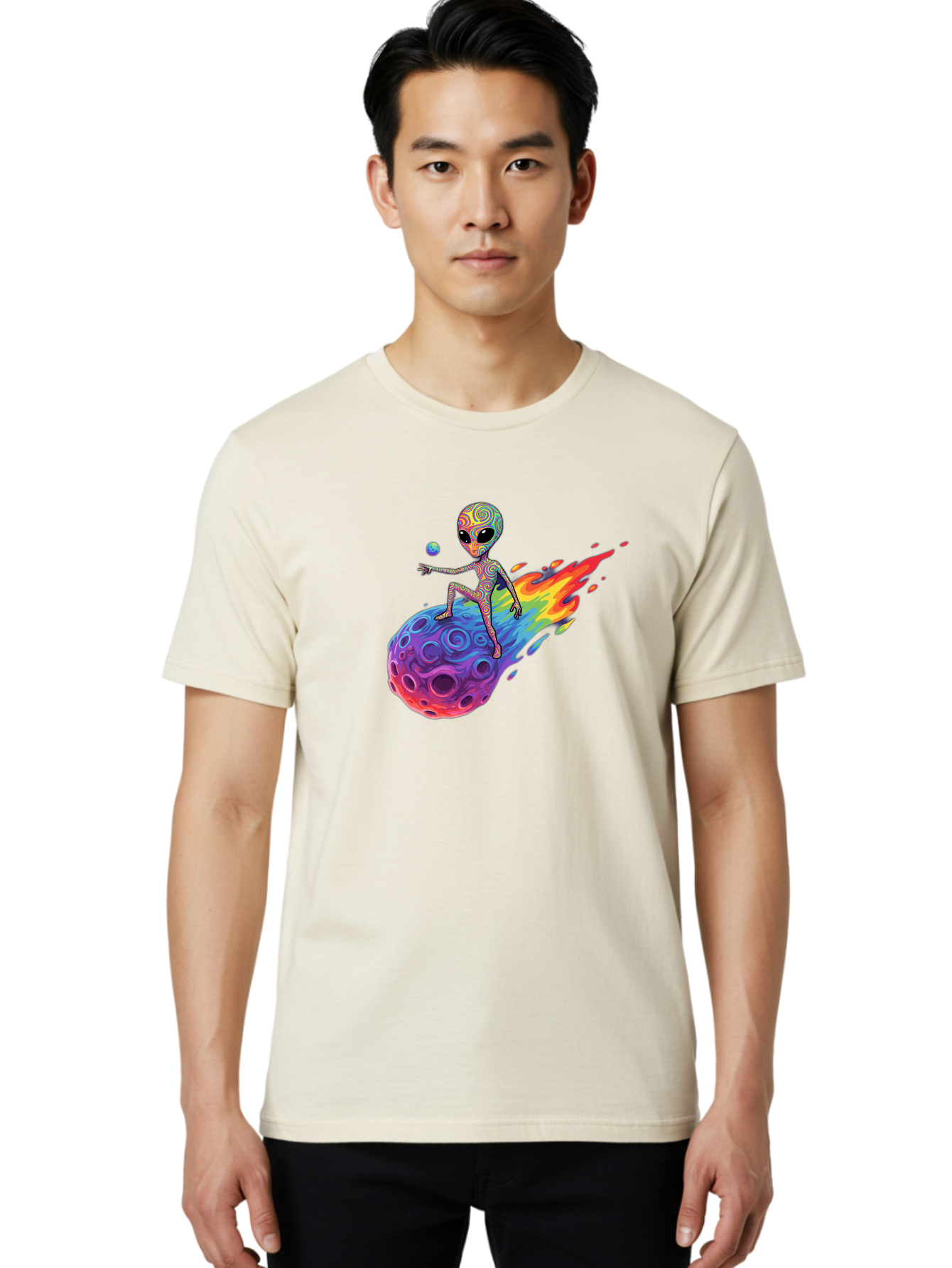 Alien-On-Meteor Men'S Graphic Tee, 100% Cotton, Comfortable Casual Summer Wear, Machine Washable, Vintage Camera, Old Camera, Antique Camera, Black Camera, Classic Photography, Photography Equipment, Nostalgic Device, Film Camera, Camera Art Bao039
