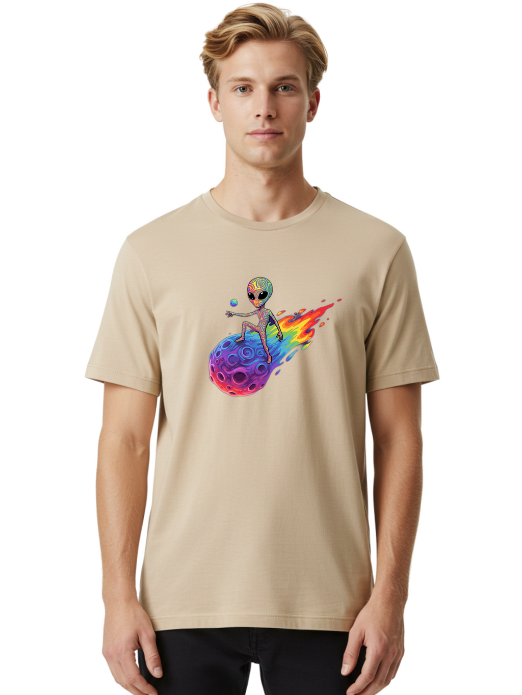 Alien-On-Meteor Men'S Graphic Tee, 100% Cotton, Comfortable Casual Summer Wear, Machine Washable, Vintage Camera, Old Camera, Antique Camera, Black Camera, Classic Photography, Photography Equipment, Nostalgic Device, Film Camera, Camera Art Bao039