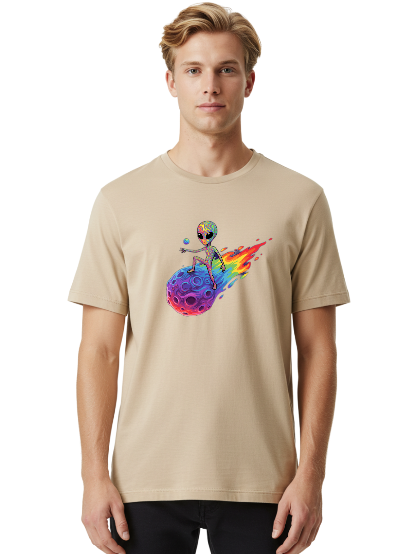 Alien-On-Meteor Men'S Graphic Tee, 100% Cotton, Comfortable Casual Summer Wear, Machine Washable, Vintage Camera, Old Camera, Antique Camera, Black Camera, Classic Photography, Photography Equipment, Nostalgic Device, Film Camera, Camera Art Bao039