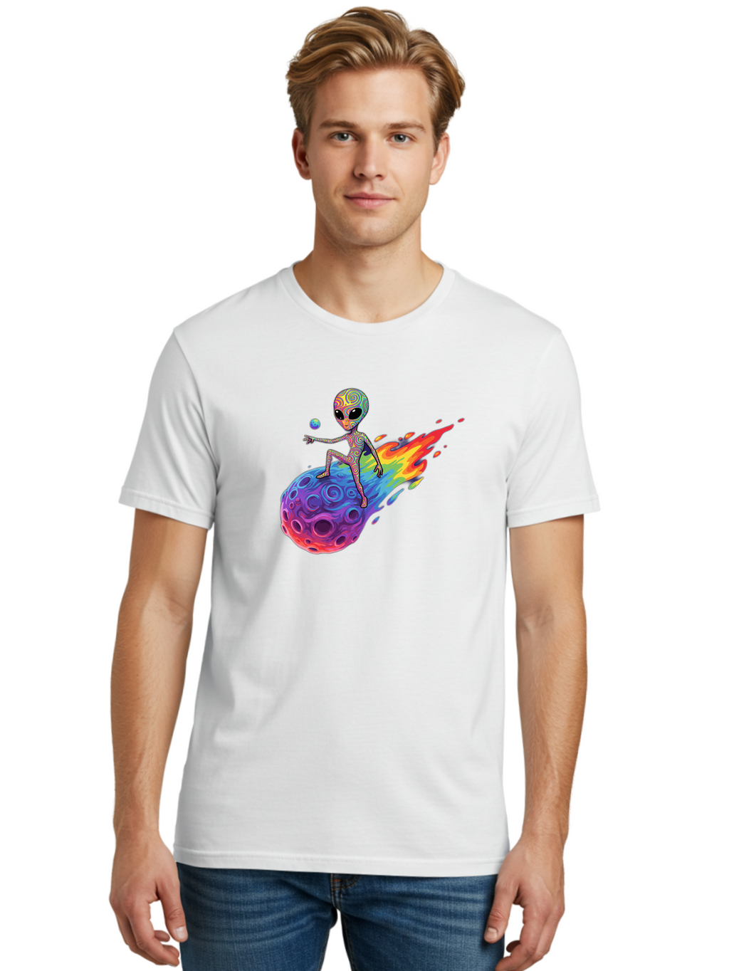 Alien-On-Meteor Men'S Graphic Tee, 100% Cotton, Comfortable Casual Summer Wear, Machine Washable, Vintage Camera, Old Camera, Antique Camera, Black Camera, Classic Photography, Photography Equipment, Nostalgic Device, Film Camera, Camera Art Bao039