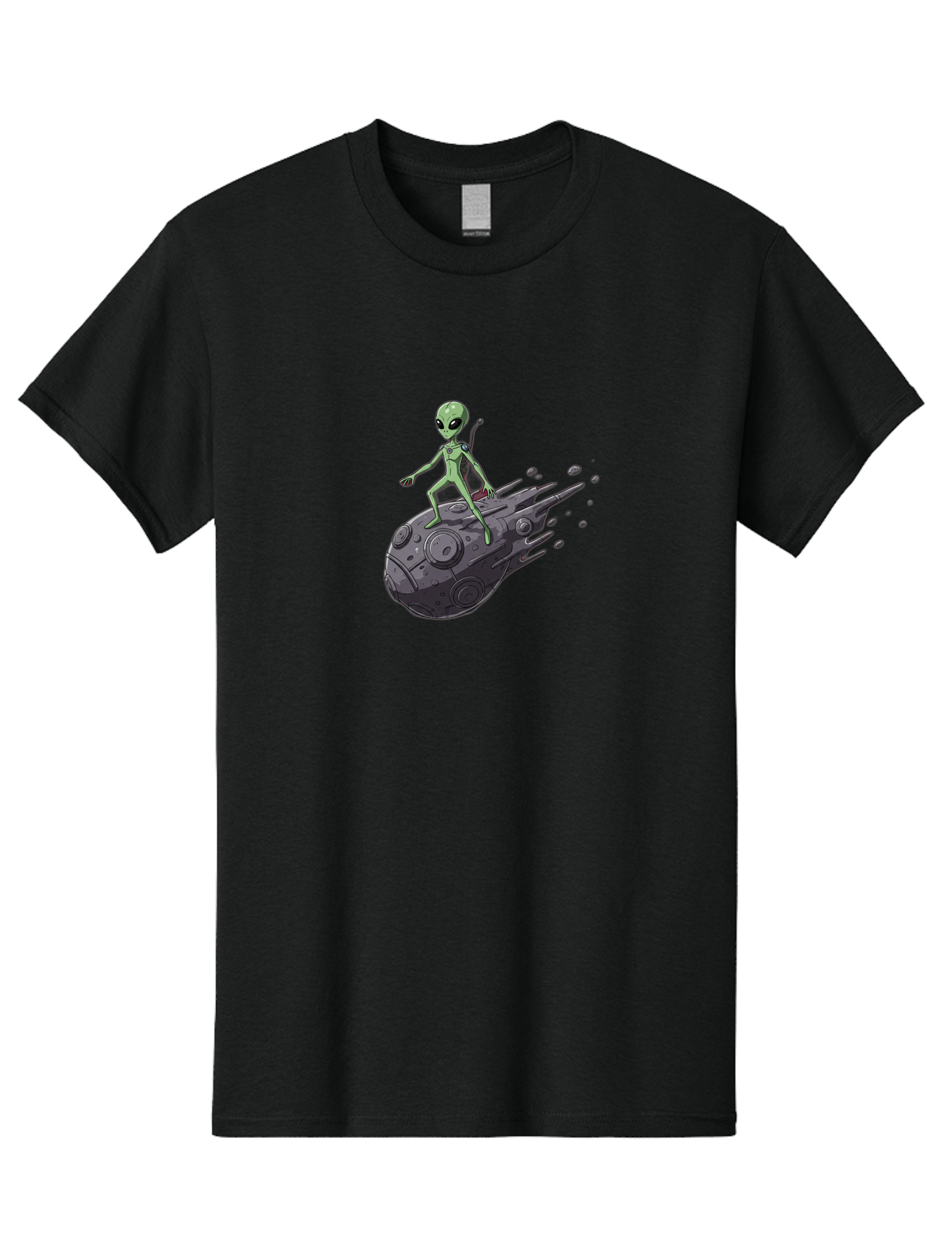 Alien-On-Ufo-1 Men'S Graphic Tee, 100% Cotton, Comfortable Casual Summer Wear, Machine Washable, Vintage Camera, Old Camera, Antique Camera, Black Camera, Classic Photography, Photography Equipment, Nostalgic Device, Film Camera, Camera Art Bao043