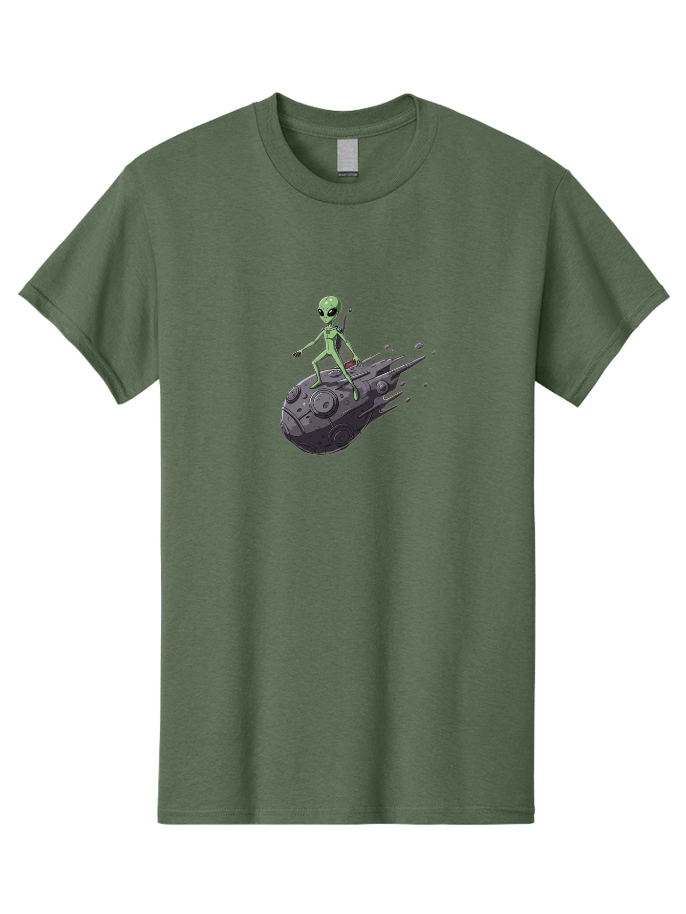 Alien-On-Ufo-1 Men'S Graphic Tee, 100% Cotton, Comfortable Casual Summer Wear, Machine Washable, Vintage Camera, Old Camera, Antique Camera, Black Camera, Classic Photography, Photography Equipment, Nostalgic Device, Film Camera, Camera Art Bao043
