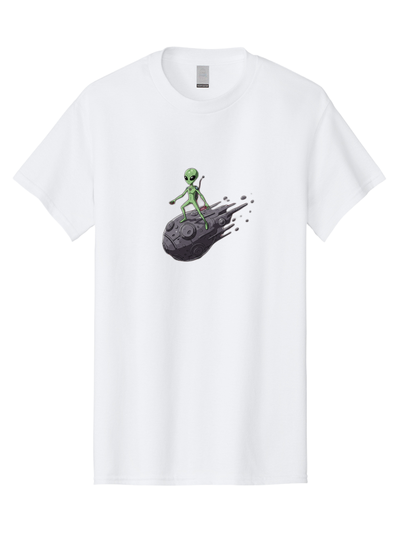 Alien-On-Ufo-1 Men'S Graphic Tee, 100% Cotton, Comfortable Casual Summer Wear, Machine Washable, Vintage Camera, Old Camera, Antique Camera, Black Camera, Classic Photography, Photography Equipment, Nostalgic Device, Film Camera, Camera Art Bao043