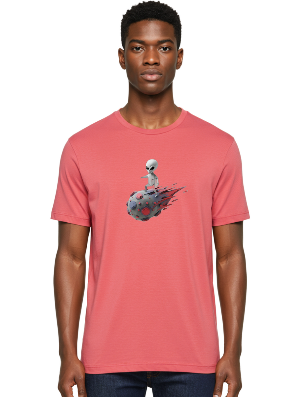 Alien-On-Ufo Men'S Graphic Tee, 100% Cotton, Comfortable Casual Summer Wear, Machine Washable, Vintage Camera, Old Camera, Antique Camera, Black Camera, Classic Photography, Photography Equipment, Nostalgic Device, Film Camera, Camera Art Bao044