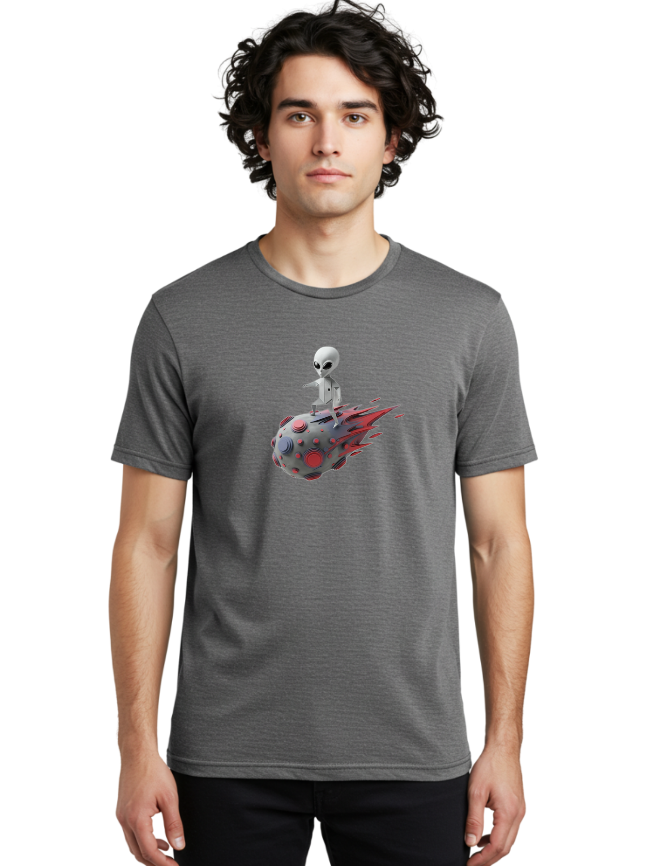 Alien-On-Ufo Men'S Graphic Tee, 100% Cotton, Comfortable Casual Summer Wear, Machine Washable, Vintage Camera, Old Camera, Antique Camera, Black Camera, Classic Photography, Photography Equipment, Nostalgic Device, Film Camera, Camera Art Bao044