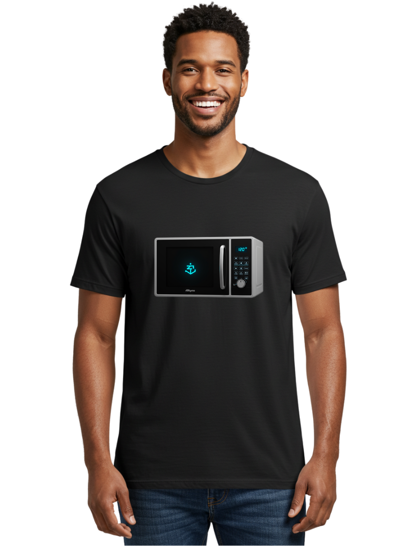 Alligro-Microwave Men'S Graphic Tee, 100% Cotton, Comfortable Casual Summer Wear, Machine Washable, Vintage Camera, Old Camera, Antique Camera, Black Camera, Classic Photography, Photography Equipment, Nostalgic Device, Film Camera, Camera Art Bao046